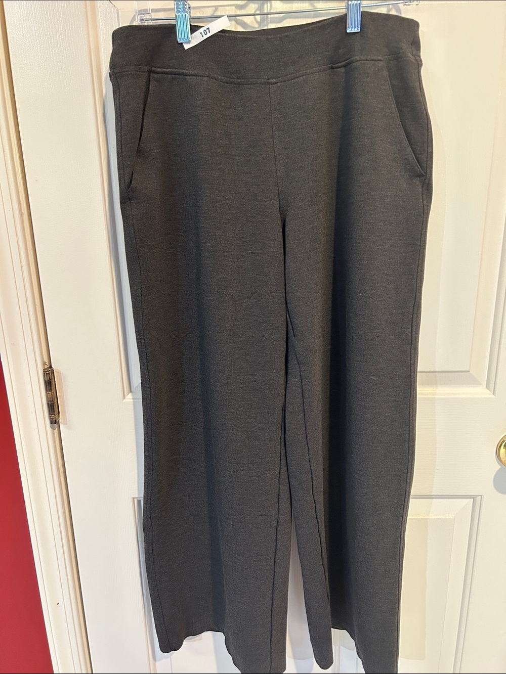 Belle by Kim Gravel Regular Perfect Ponte Pull-on Pants - Charcoal